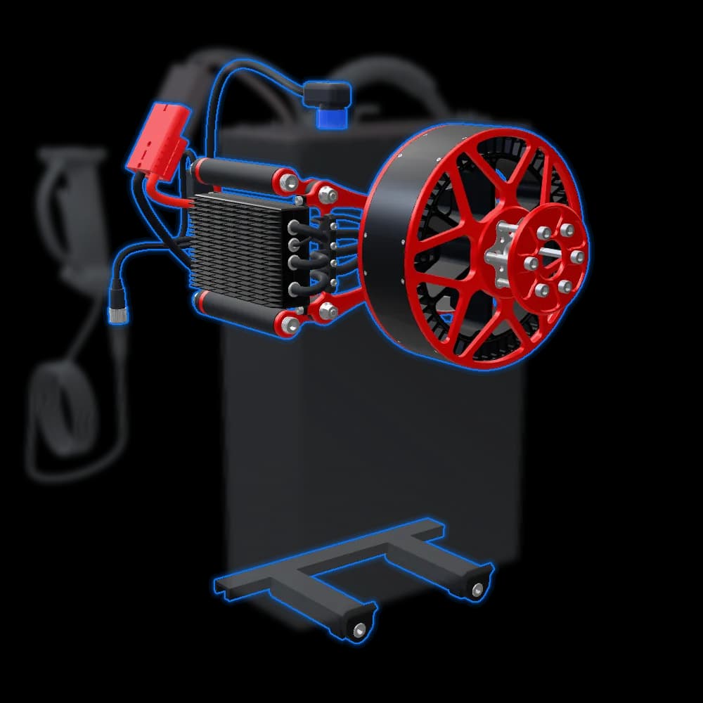 Electric Paramotor Power Pack - SP140 V2.5 on the SP140 3D model