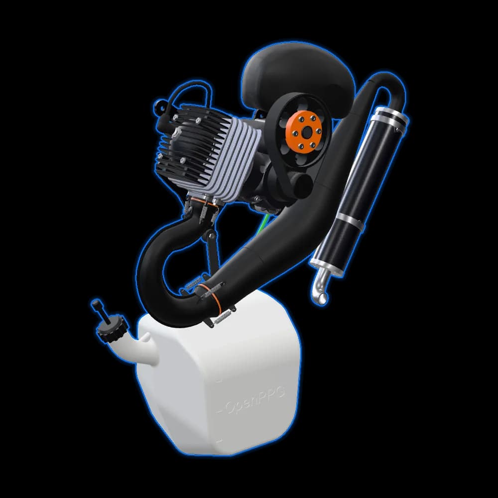 Gas Motor Conversion Kit SP140 V2.5 on the SP140 3D model