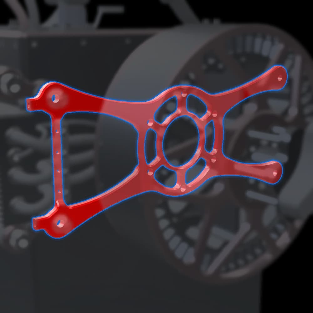 SP140 Motor Plate V2.5 on the SP140 3D model